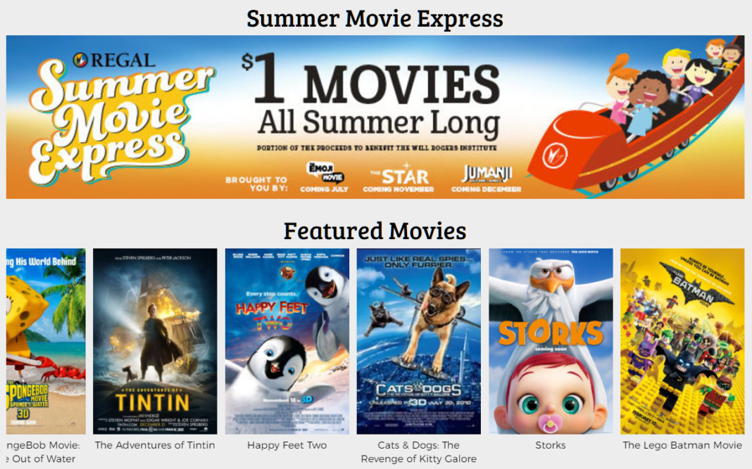 Regal Theaters in Charlotte Will Be Offering Movies For 1 This Summer