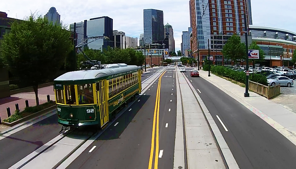 Incredible Drone Video of Charlotte’s Streetcar