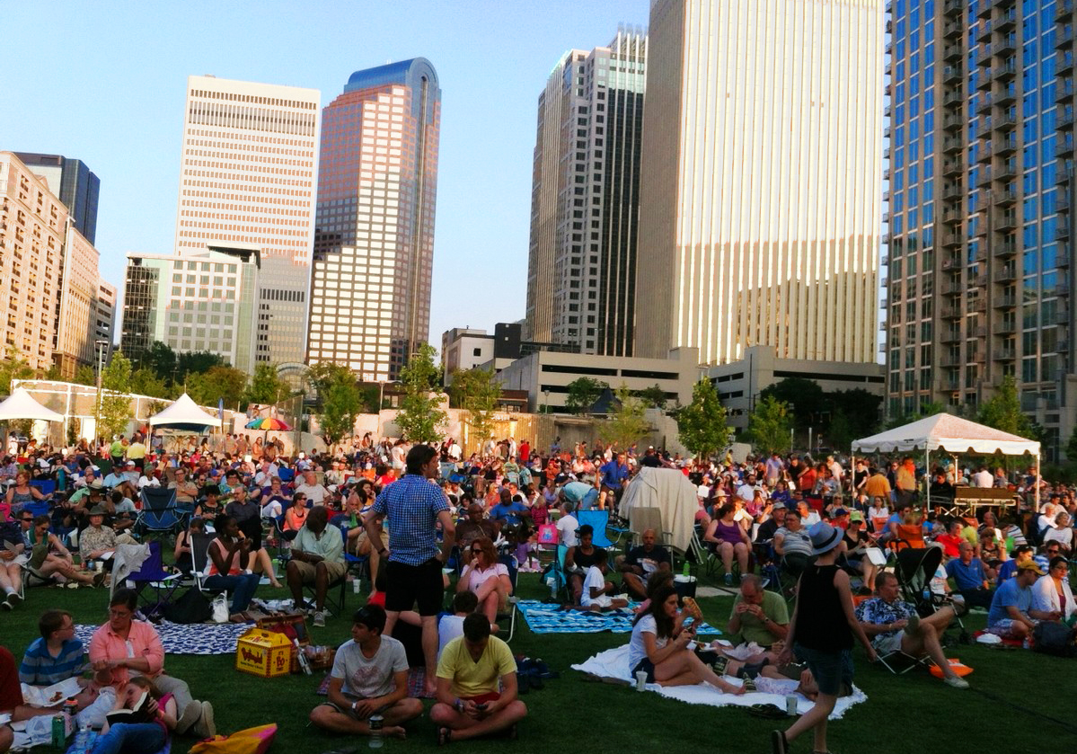 Charlotte uptown Bearden park concert