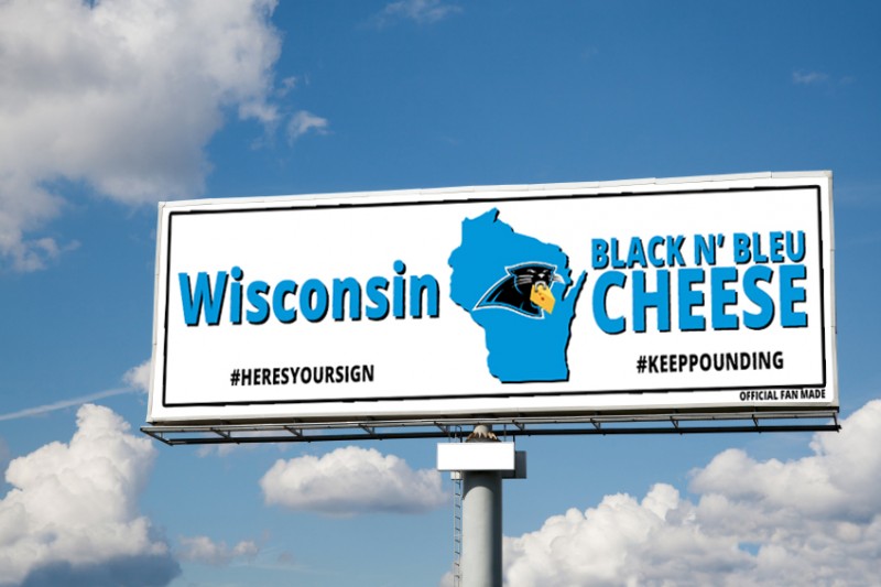 These Hardcore Panthers Fans Are Planning On Installing These Billboards Around Greenbay, WI