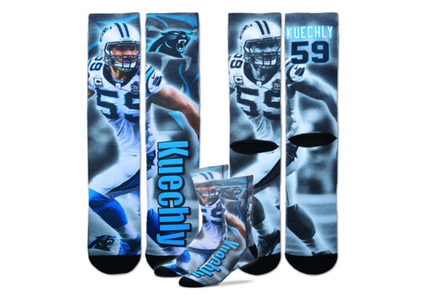 Luke Kuechly socks carolina panthers fans