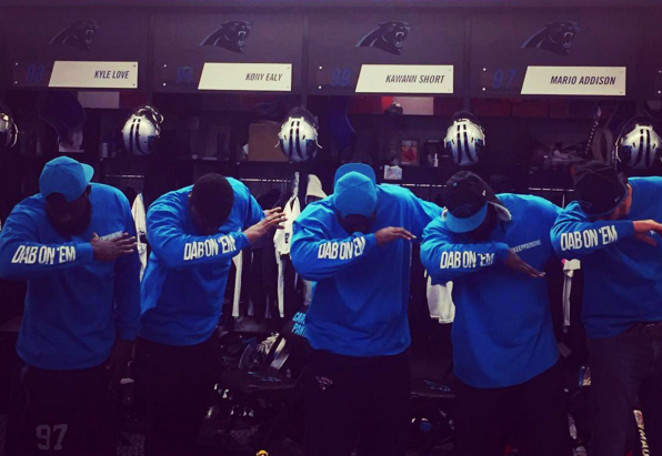 Panthers Players Are Now Wearing The Infamous Dab On ‘Em Fan Shirt