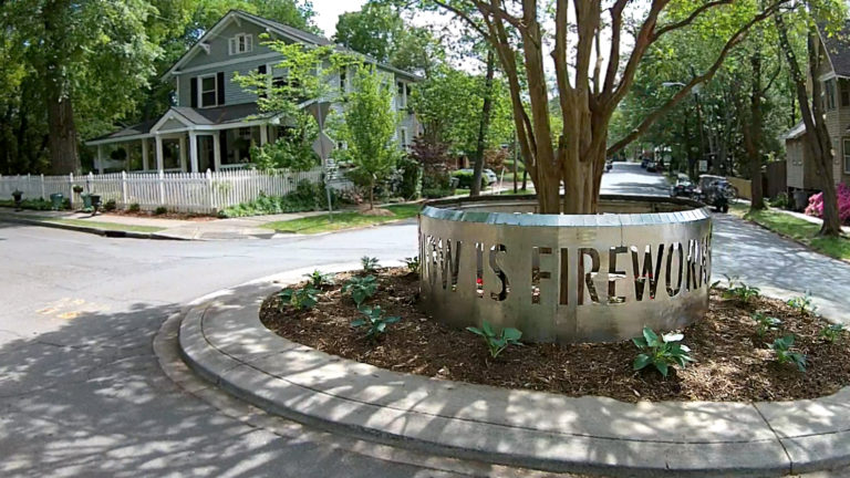 Charlotte’s “Now Is Fireworks” Art Display Spans The Entire Length Of The Elizabeth Neighborhood