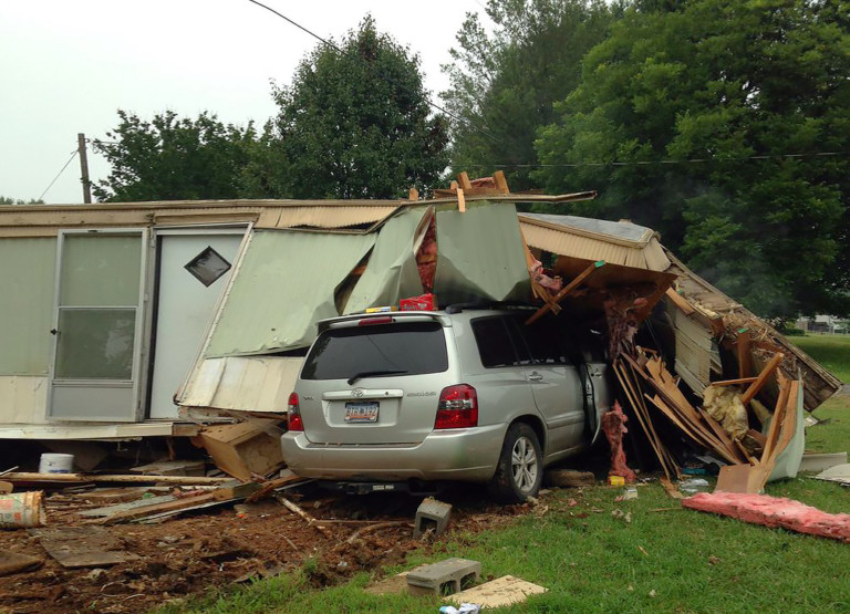 SUV Drives Through Gastonia Mobile Home With 3 People Inside