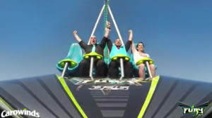 couple got married on Fury 325 roller coaster