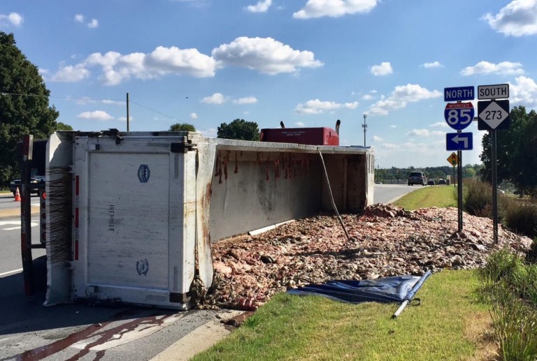 Pig Guts Spill on i85 Causing Massive Traffic Jam