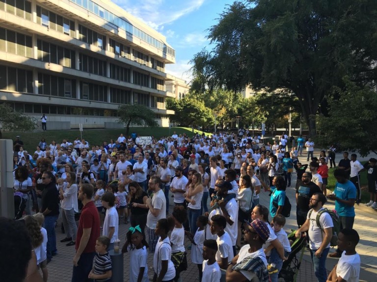 Video Of Black And White Churches Singing Together in Uptown Charlotte Is Now Going Viral