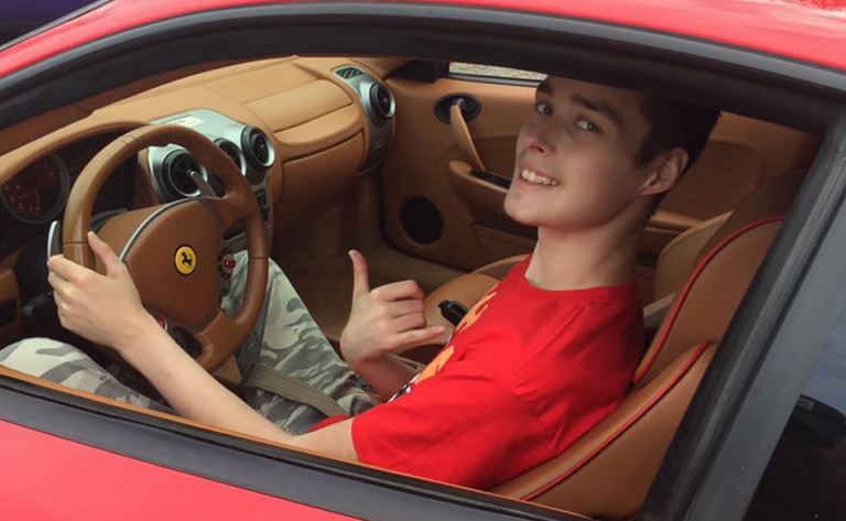 Local Teen Battling Cancer Gets The Surprise Of His Life With 100 Exotic Cars In His Front Yard