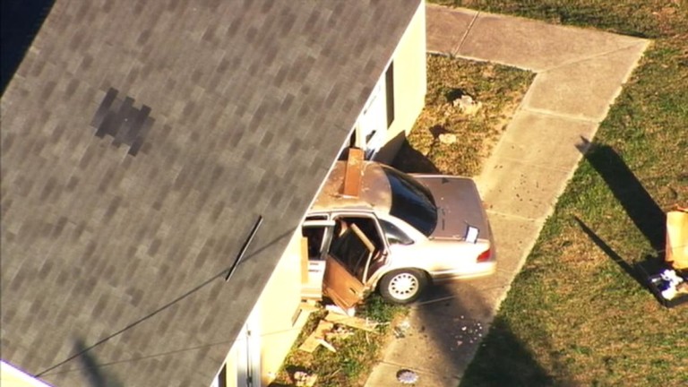 Car Drives Into Home After 30 Shots Fired