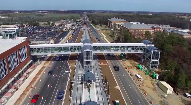 Someone Flew A Drone The Entire Length Of Charlotte’s New LYNX Blue Line Extension