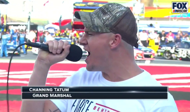 Channing Tatum Filmed Announcing The Start Of The Coca Cola 600 For New Movie (Video)