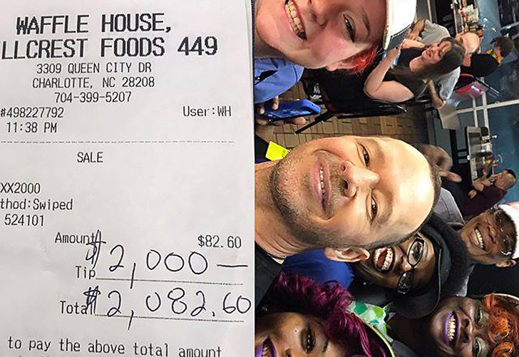 Donnie Wahlberg From New Kids On The Block Left $2,000 Tip At Charlotte Waffle House