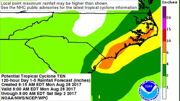 Tropical Storm Warning Issued For North Carolina