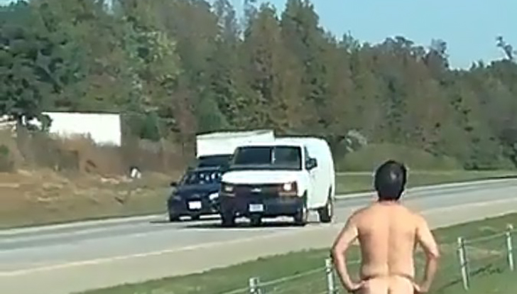 Another Naked Man Spotted On Charlotte Highway Before Being Picked Up By Police