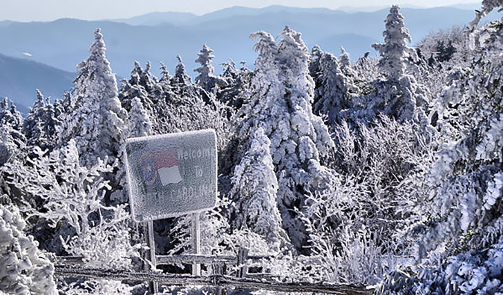 The First Snowfall of The Season Reported Today In North Carolina Mountains