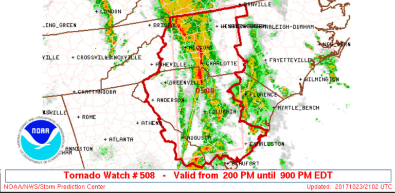 Tornado Watch Issued For Charlotte Region