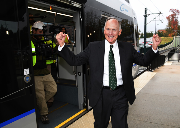 UNCC Chancellor and Other Leaders Take First Test Ride on LYNX Blue Line Extension