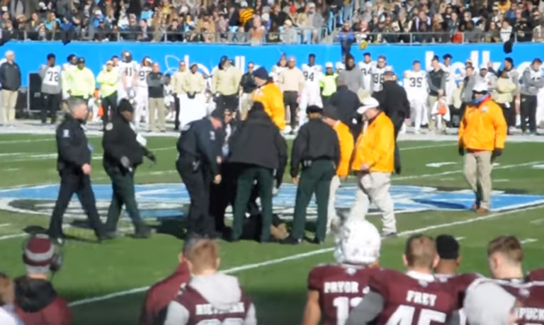 CMPD Drags PETA Protesters Off The Field During Belk Bowl (Video)