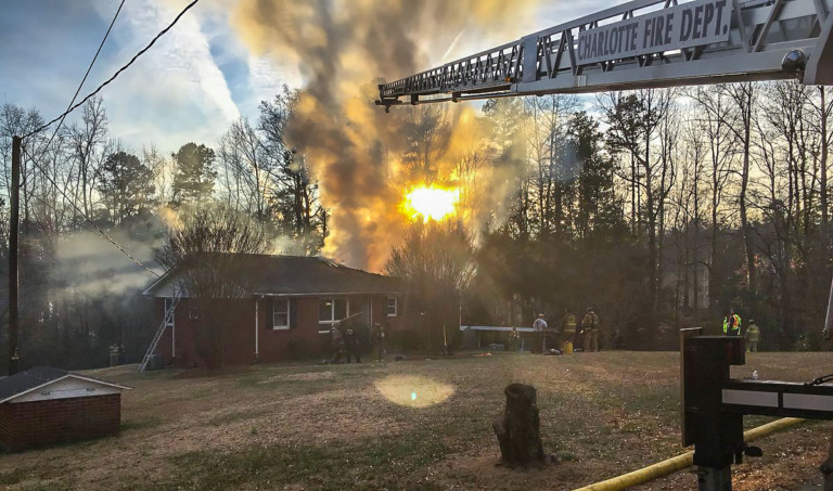 Massive Fire Erupts in North East Charlotte