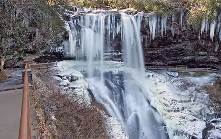 Top 10 Frozen Waterfalls in North Carolina