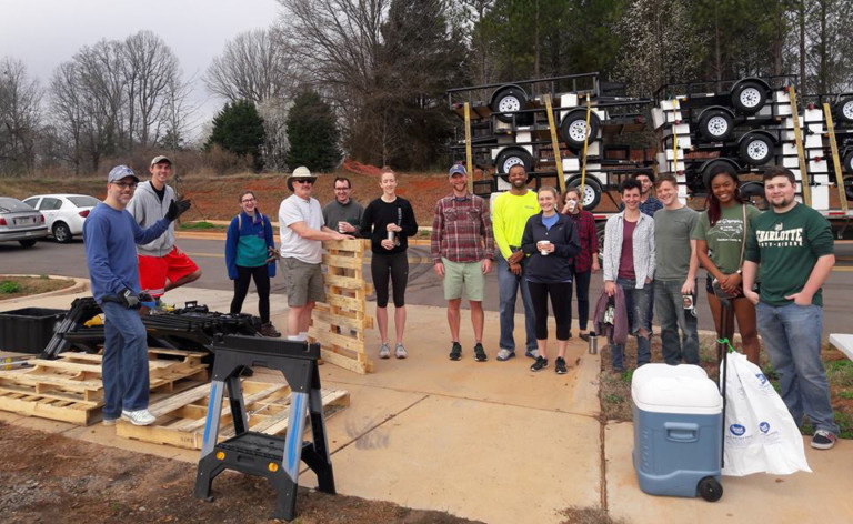 Charlotte Residents Join Together To Build Benches For Local Bus Stops