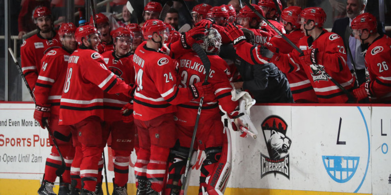 Charlotte Checkers Goalie Just Became The 13th In History To Score A Goal (Video)