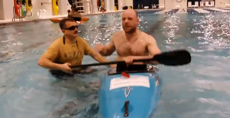 5 Blind Veterans Training At US Whitewater Center To Kayak The Grand Canyon