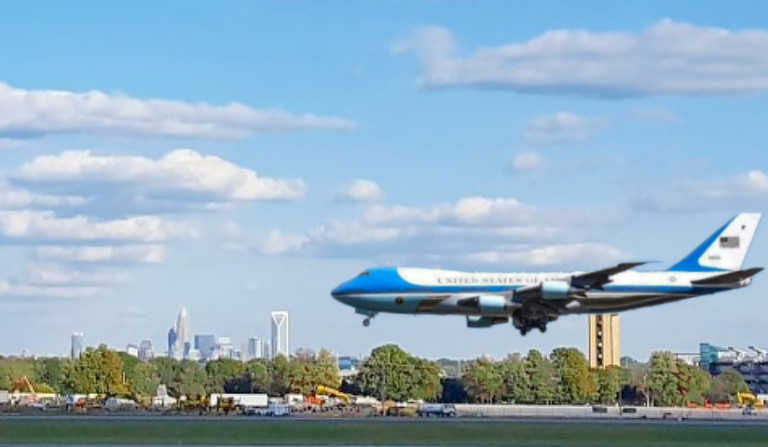 Air Force One Bringing VP Mike Pence To Charlotte Today