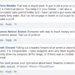 gun supporters comment about brandishing firearm