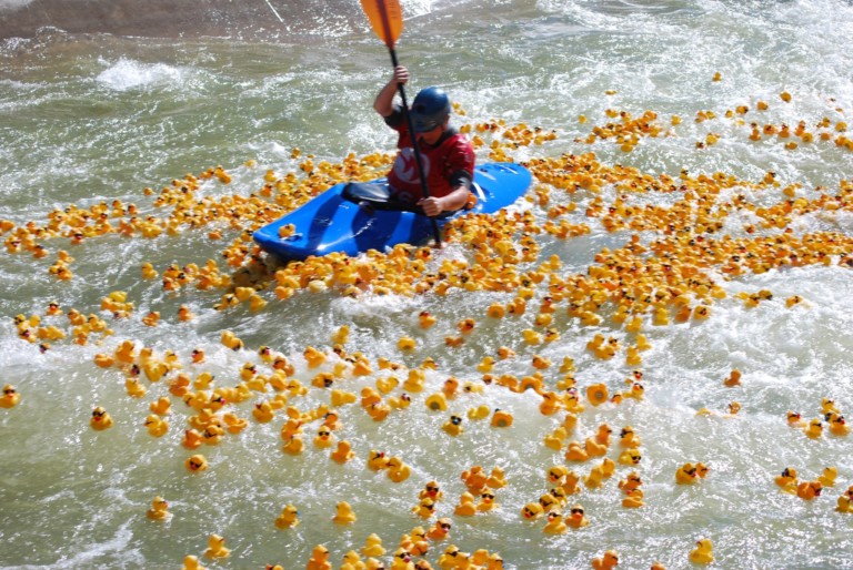 Local Charity Dumping Over 30,000 Rubber Ducks Into Whitewater Center