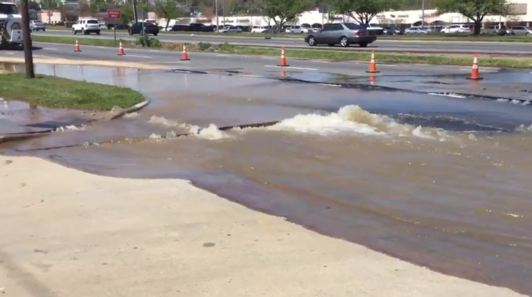 Massive Sinkhole Shuts Down Independence Blvd During Rush Hour