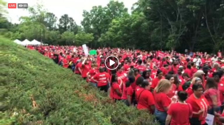 Thousands of Teachers March in Raleigh Today For Better Working Conditions (Video)