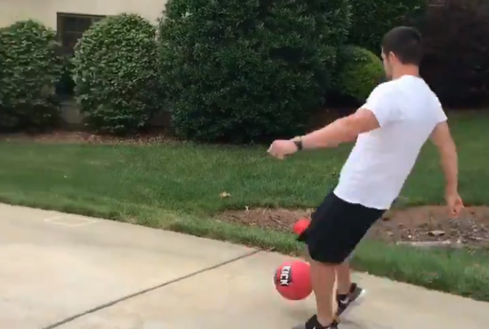 Carolina Panthers Kicker Graham Gano Ruins His Family’s Kickball Game (Video)