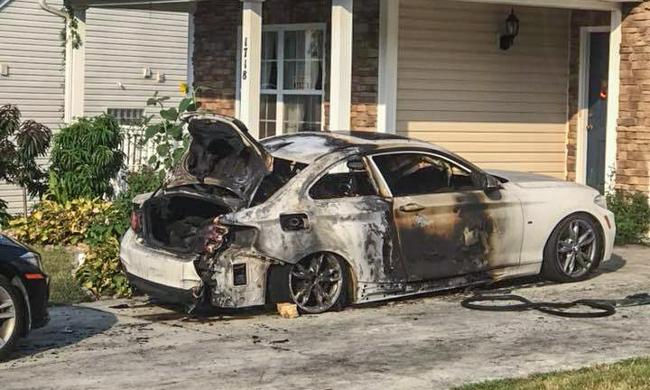 Huntersville BMW Spontaneously Combusts in Driveway