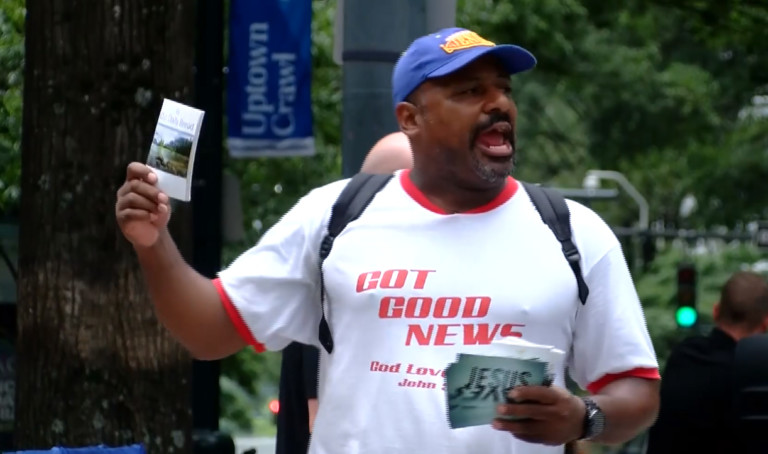 Here’s The Backstory To The “Jesus Saves” Guy in Uptown Charlotte (Video)