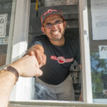 momo food truck fist bump