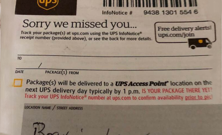 North Carolina Woman Discovers A Truly Shocking Note Left By Her UPS Driver