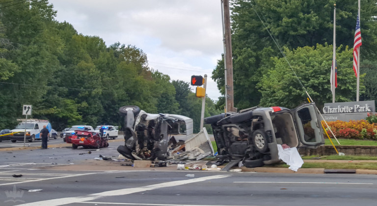 Multi-Vehicle Crash On Billy Graham Pkwy Leaves 2 Dead and 3 In Critical Condition