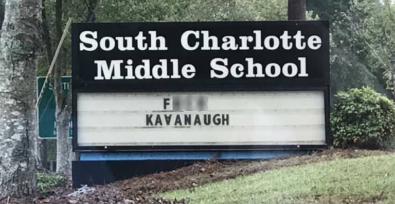 Controversy Ensues After Vulgar Message Posted On CMS School Sign