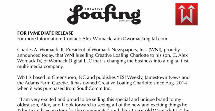 Creative Loafing Just Shut Down All Operations of Its Charlotte Newspaper