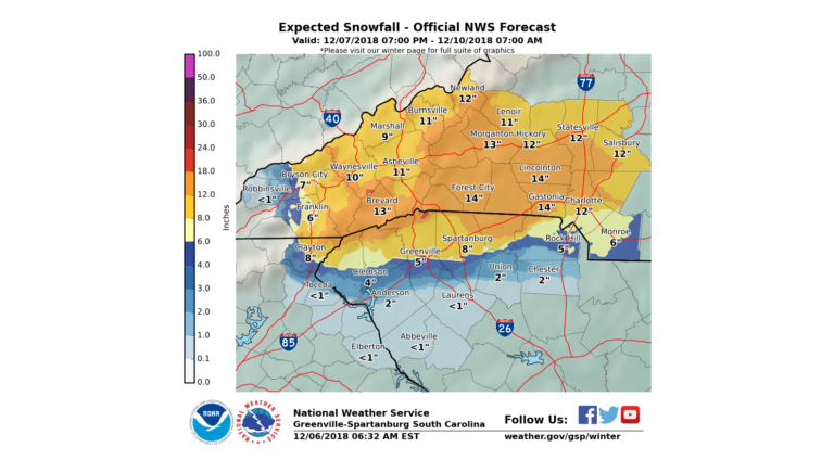 NWS Predicting 12+ Inches Of Snow For Charlotte Region – A “Once-In-A-Generation Event”