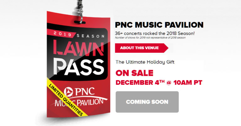 PNC Selling “Lawn Pass” For 2 Weeks With Unlimited Access To All Summer Concerts