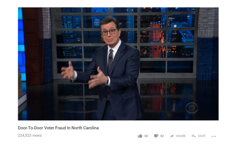 The Late Show Discusses Possible Republican Voter Fraud In Charlotte’s 9th District (Video)