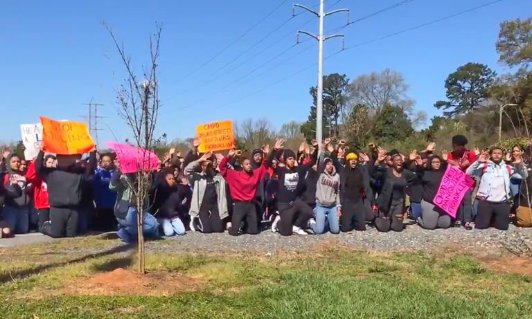 Charlotte Students Walk Out of School Today In Protest of Monday’s Police Shooting