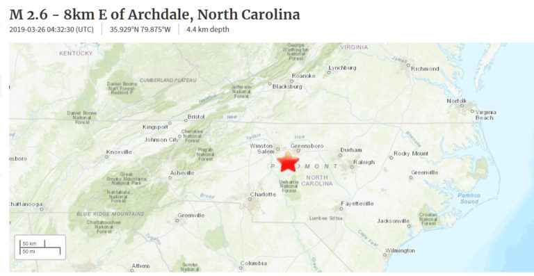 2.6 Magnitude Earthquake Rattled Homes Last Night Between Charlotte and Raleigh