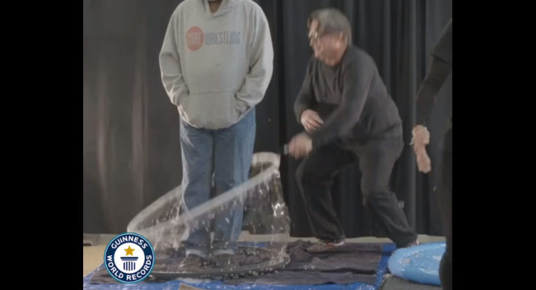 Huntersville Man Breaks Guinness World Record Using A Giant Wand And A Lot of Soap