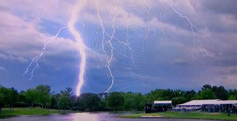 Massive Lightning Strikes Halt Play During Charlotte’s Wells Fargo Championship