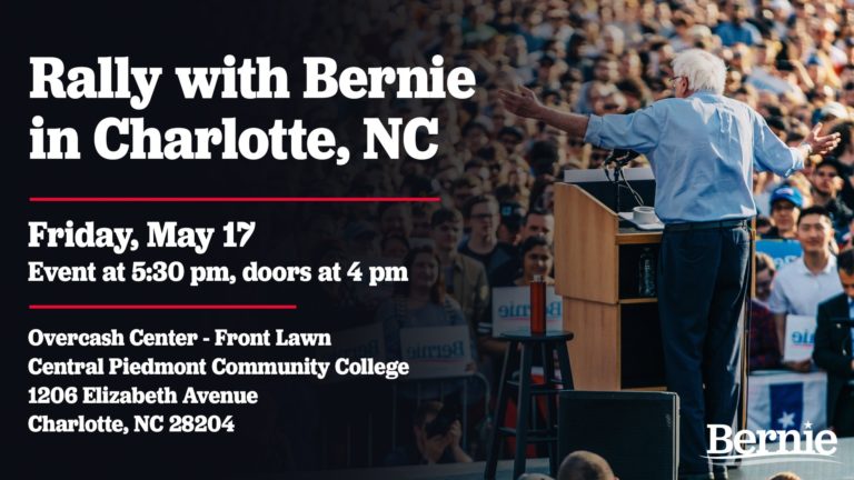 Bernie Sanders Is Coming To Charlotte