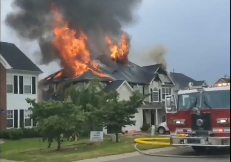 Massive Fire Engulfs Mooresville Home (Video)