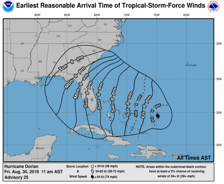 Hurricane Dorian Could Make Landfall As A Cat 4 Hurricane